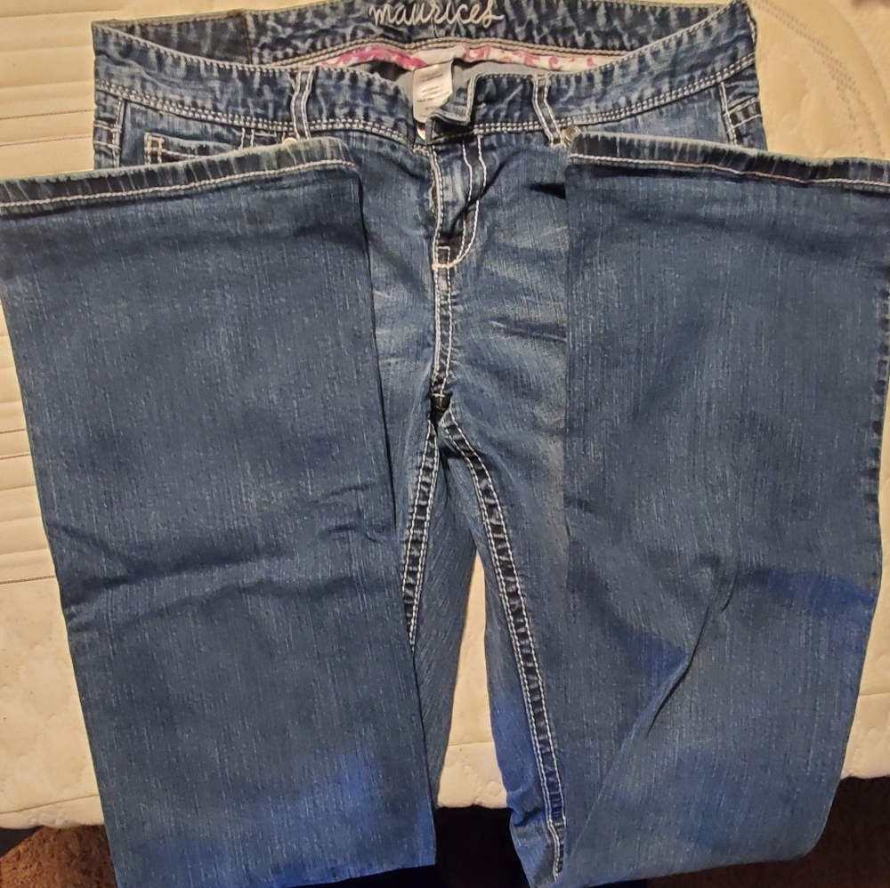 Maurices 10 long flare jeans